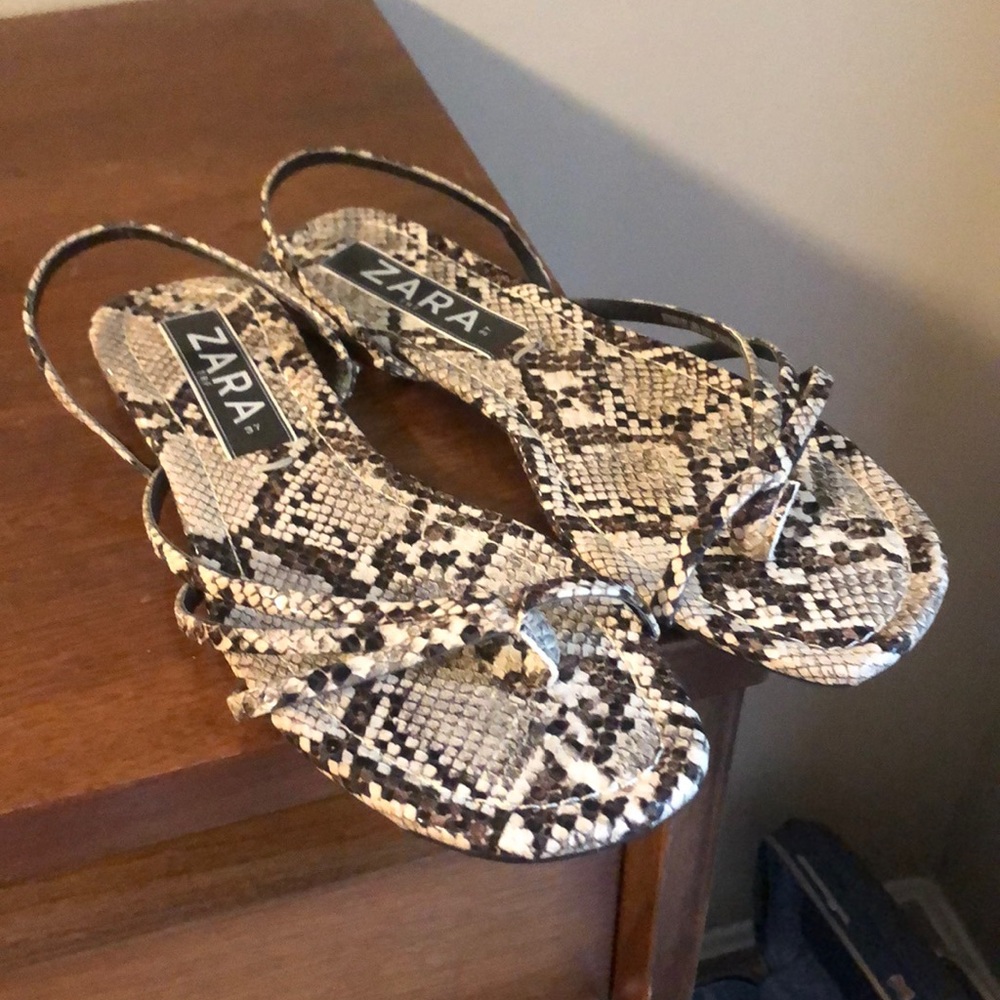 Zara Snakeskin Sandal